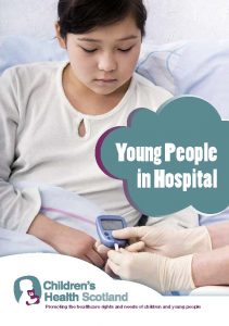 Young people in hospital leaflet cover