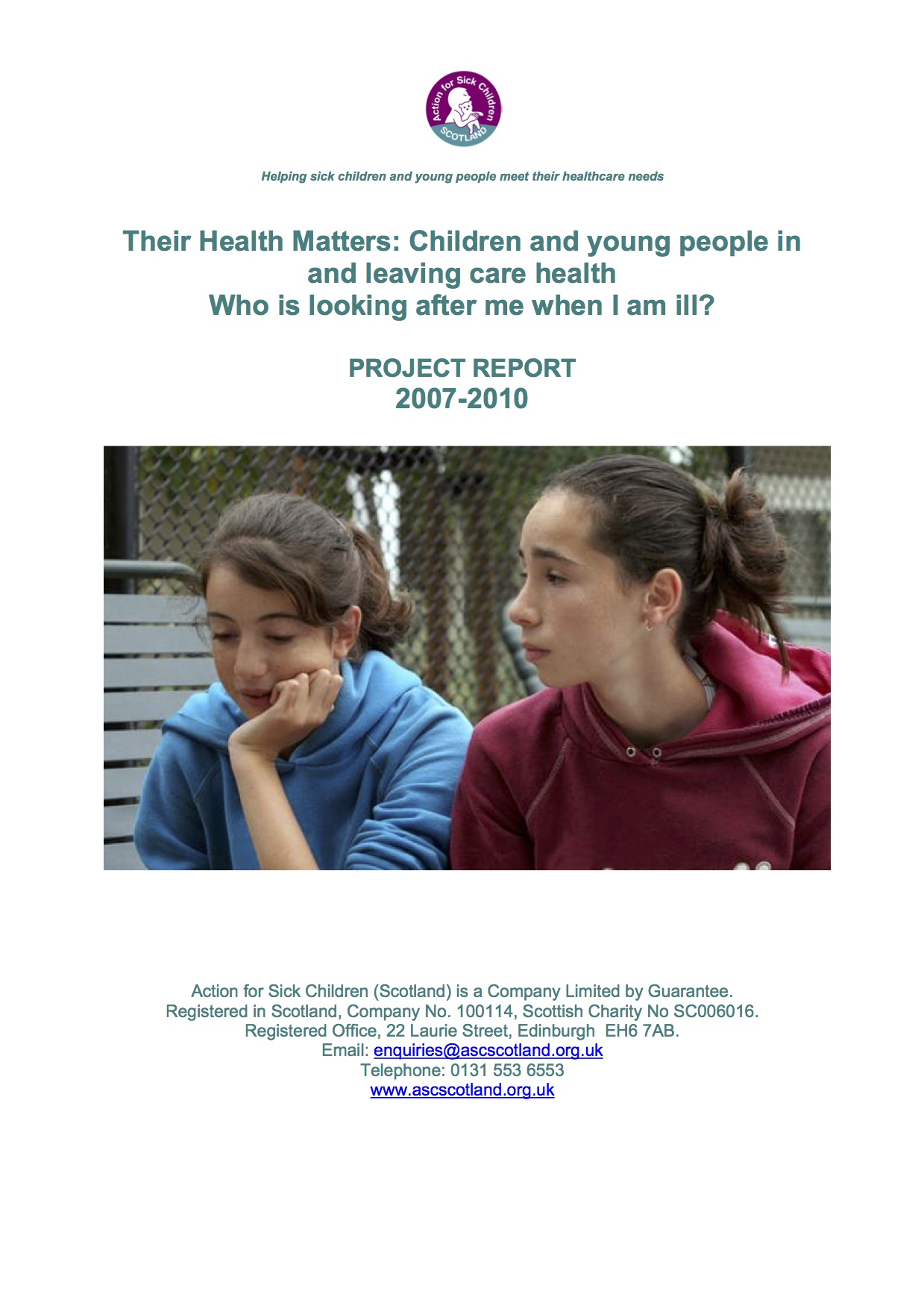 Their Health Matters Children and young people in and leaving care
